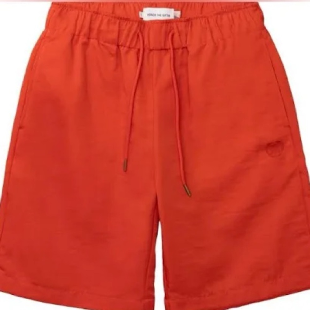 Honor the Gift Orange Nylon Long Drawstring Women Shorts